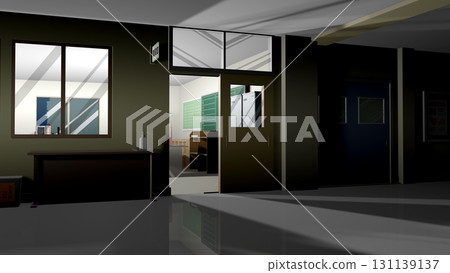 這非常適合以夜晚的學校建築為背景的動畫（例如捉鬼和疏散演習等場景）。 131139137