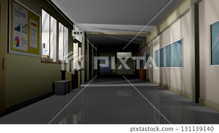 這非常適合以夜晚的學校建築為背景的動畫（例如捉鬼和疏散演習等場景）。 131139140