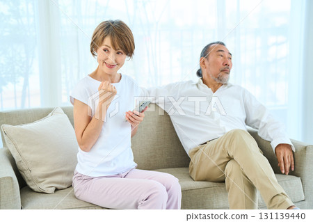 A middle-aged couple fighting A middle-aged couple fighting 131139440