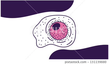 Abstract Cell Structure, Biological Illustration, Scientific Design 131139880