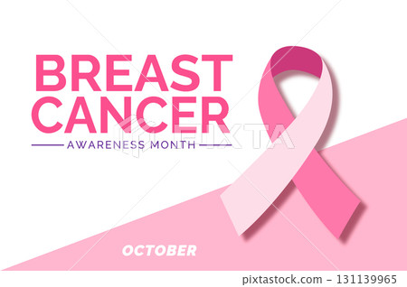 Breast Cancer Awareness Month October. Concept design for Post Banner Poster Background 131139965