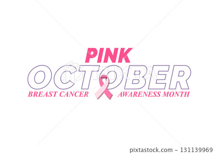 Breast Cancer Awareness Month October. Concept design for Post Banner Poster Background 131139969
