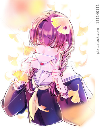 水手服三角辮女學生淚銀杏 131140111