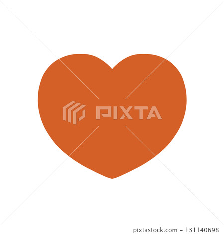 Hand-drawn heart - orange with a seasonal feel 131140698