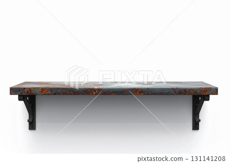 a metal shelf isolated 131141208