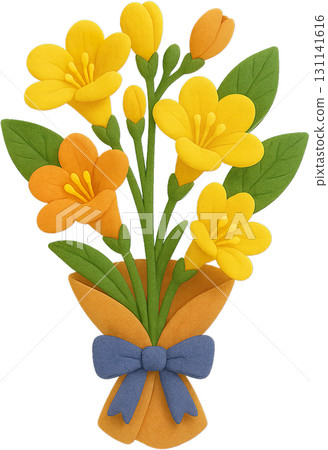 Cute clay animation illustration 131141616