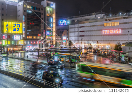 東京:錦系町車站前的城市夜景 東京:錦系町車站前的城市夜景 131142075