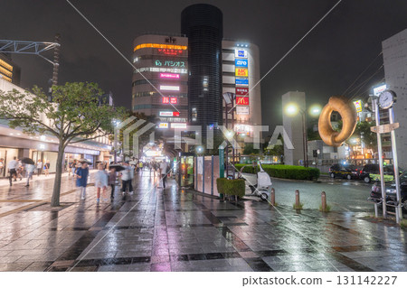Tokyo: City night view in front of Kinshicho Station 131142227