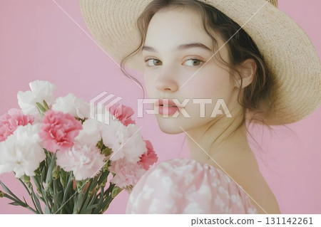 close-up portrait young woman 131142261