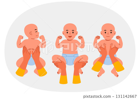 Children massage for baby from chiropractor who helps newborn get rid of spinal curvature 131142667