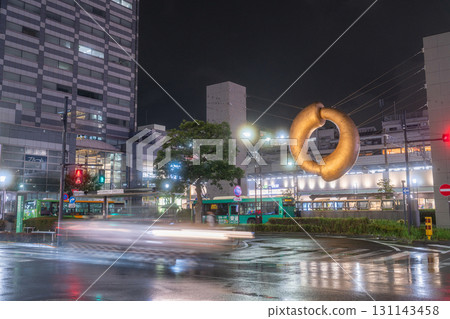 Tokyo: City night view in front of Kinshicho Station Tokyo: City night view in front of Kinshicho Station 131143458