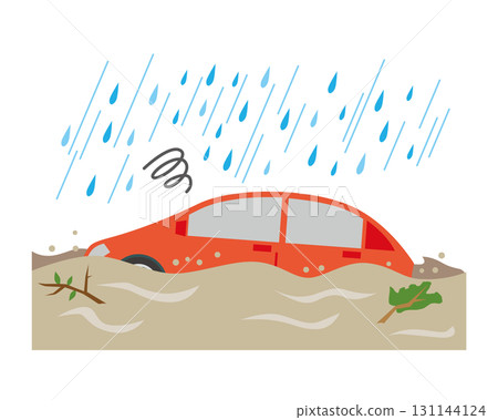 一輛車被淹沒了 131144124