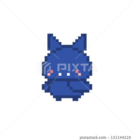 Blue bat pixel art 131144228