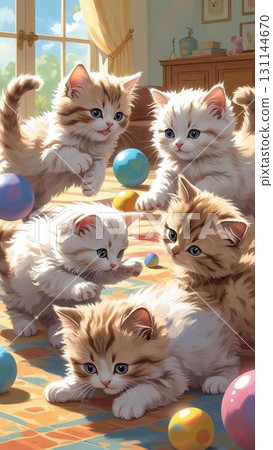 Cat - Healing & Cute Illustration 131144670