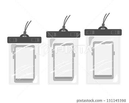 Smartphone waterproof case illustration set 131145398