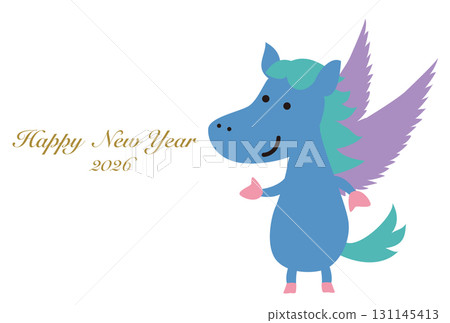 可愛的飛馬新年卡 可愛的飛馬新年卡 131145413