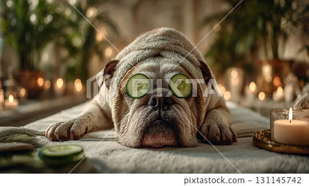 Relaxing Spa Day for Bulldog 131145742