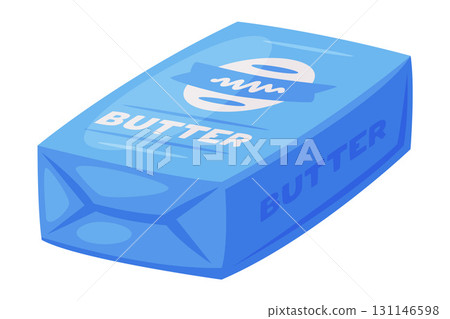 Butter as Dairy Food and Product Item Vector Illustration 131146598