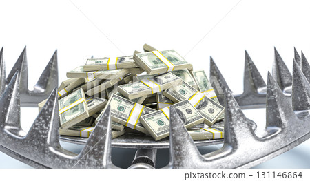 3d bear trap holding stack hundred dollar 3d bear trap holding stack hundred dollar 131146864