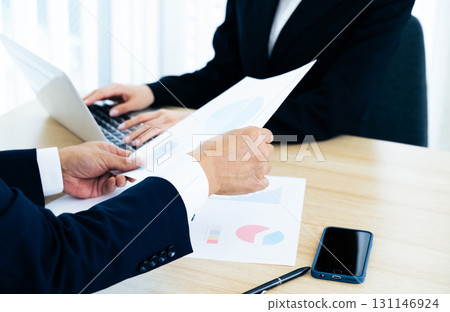 Two businessmen having a meeting 131146924