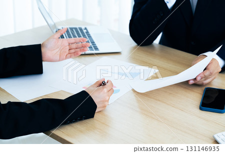 Two businessmen having a meeting 131146935