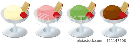 Ice cream at a coffee shop 131147308