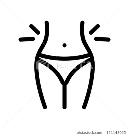 Simple black vector icon with a theme premenstrual pain 131148035