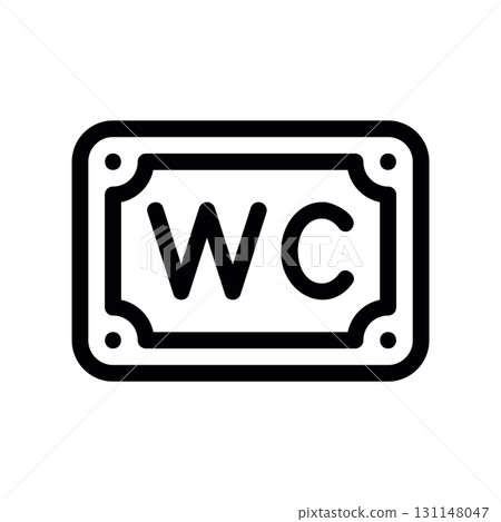 Simple black vector icon with a theme toilet sign 131148047