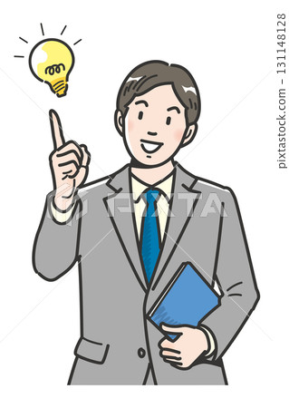 商人提出建議的上半身插圖 131148128