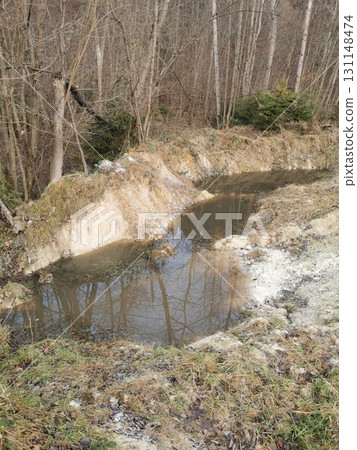 small kaolin quarry 131148474