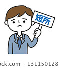 A man raising a sign of weaknesses 131150128