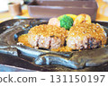 Shizuoka's specialty, Sawayaka's fist-sized hamburger steak 131150197