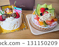 Two decorated cakes to celebrate Children's Day and birthdays 131150209