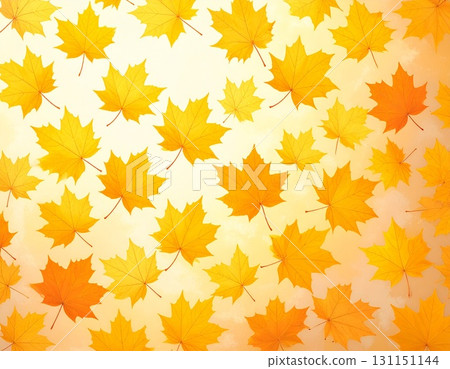 [AI-generated image] Illustration of autumn leaves pattern 131151144