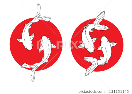 Koi Fish Vector illustration symbol and logo Koi Fish Koi Fish Vector illustration symbol and logo Koi Fish 131151145