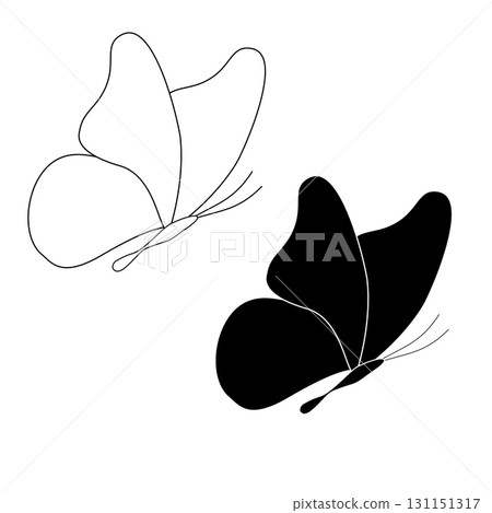 butterfly icon button, vector, sign, symbol, logo, illustration, editable stroke, flat design style isolated on white linear pictogram 131151317