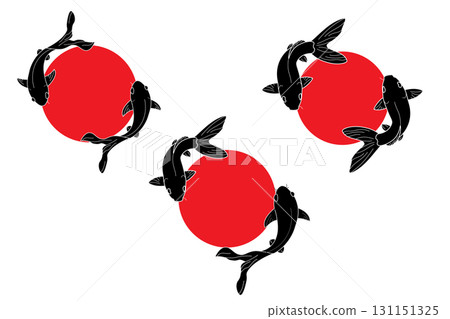 koi fish set of logo design concept of koi fish vector illustration koi fish set of logo design concept of koi fish vector illustration 131151325