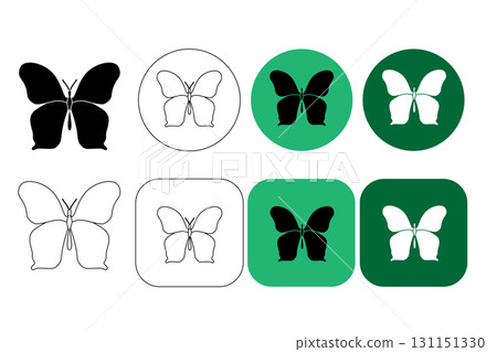 Butterfly line icon, logo vector 131151330