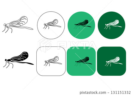 Dragonfly logo set design. Vector illustration Dragonfly logo set design. Vector illustration 131151332