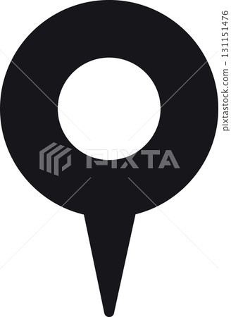 location, map, address icon Marker icon with circular design and pointed base. location, map, address icon Marker icon with circular design and pointed base. 131151476