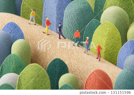 Walking in the Forest (3D) 131151596