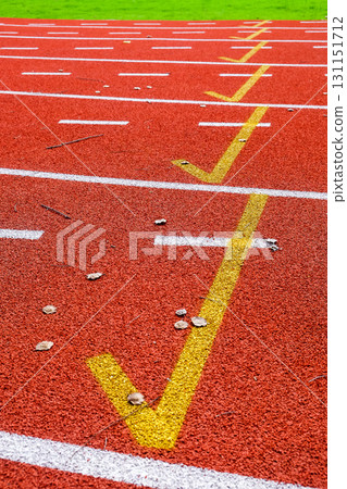 Running track in the stadium Running track in the stadium 131151712
