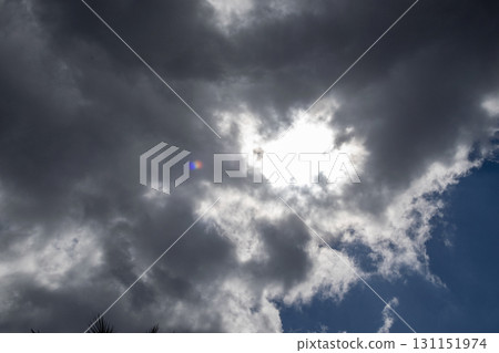 Clouds in the sky, a huge cloud of rich color 131151974