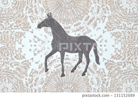 馬(Uma)馬年紋理/新年賀卡材質-3 馬(Uma)馬年紋理/新年賀卡材質-3 131152089