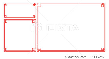 Asian/Chinese/Chinese-style frame red background Asian knot frames Asian/Chinese/Chinese-style frame red background Asian knot frames 131152429