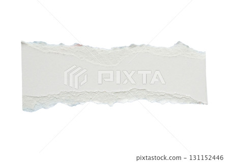 White ripped paper torn edges strips isolated on white background White ripped paper torn edges strips isolated on white background 131152446