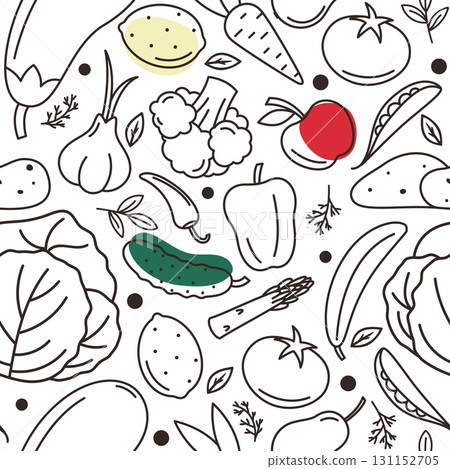 healthy food doodle 131152705