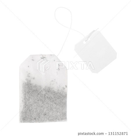 tea bag on an isolated white background tea bag on an isolated white background 131152871
