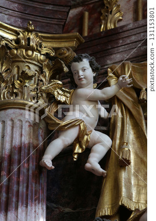 Angel, altar in parish Church of the Immaculate Conception of the Virgin Mary in Lepoglava, Croatia 131153801