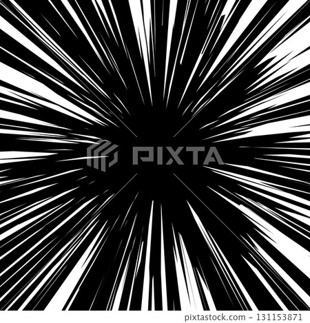 Manga background. Comic anime graphic pattern. Fast speed lines backdrop. Black and white speed lines burst effect with radial motion. Dynamic abstract vector illustration Manga background. Comic anime graphic pattern. Fast speed lines backdrop. Black and white speed lines burst effect with radial motion. Dynamic abstract vector illustration 131153871